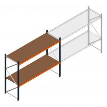 Grootvakstelling Kimer 2000x2400x800 mm (hxbxd) 2 niveaus beginsectie met voorgemonteerde frames