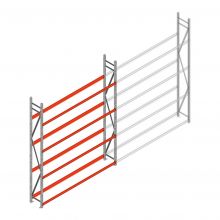 Bandenstelling grootvak AR 3000x2250x400mm (hxbxd) 4 niveaus beginsectie