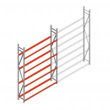 Bandenstelling grootvak AR 3000x2010x400mm (hxbxd) 4 niveaus beginsectie