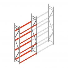 Bandenstelling grootvak AR 3000x1610x500mm (hxbxd) 4 niveaus beginsectie