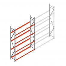 Bandenstelling grootvak AR 3000x2010x500mm (hxbxd) 4 niveaus beginsectie