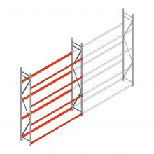 Bandenstelling grootvak AR 3000x2250x500mm (hxbxd) 4 niveaus beginsectie