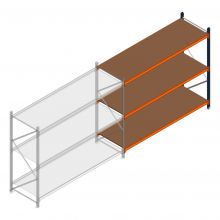 Grootvakstelling Kimer 2000x2400x800 mm (hxbxd) 3 niveaus aanbouwsectie met voorgemonteerde frames