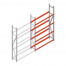 Bandenstelling grootvak AR 2500x1610x400mm (hxbxd) 4 niveaus aanbouwsectie