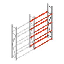 Bandenstelling grootvak AR 2500x1610x400mm (hxbxd) 4 niveaus aanbouwsectie