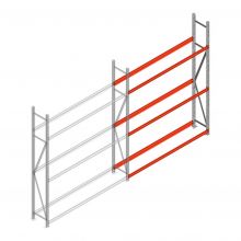 Bandenstelling grootvak AR 2500x2010x400mm (hxbxd) 3 niveaus aanbouwsectie