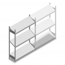 Legbordstelling met schuine legborden Heavy Duty 2000x1300x400mm (hxbxd) 3 niveaus 150 kg beginsectie