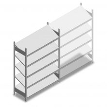 Legbordstelling met schuine legborden Heavy Duty 2000x1300x500mm (hxbxd) 5 niveaus 150 kg beginsectie