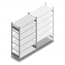 Legbordstelling Heavy Duty 2000x1000x500mm (hxbxd) 6 niveaus 150 kg beginsectie