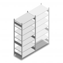 Legbordstelling Heavy Duty 2500x1000x600mm (hxbxd) 7 niveaus 150 kg beginsectie