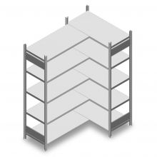 Hoekstelling Heavy Duty 2000x1000/1500x500 mm (hxbxd) 5 niveaus 150 kg