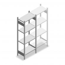 Legbordstelling Heavy Duty 2000x750x400mm (hxbxd) 4 niveaus 150 kg beginsectie