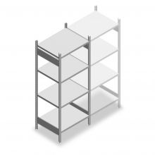 Legbordstelling Heavy Duty 2000x750x600mm (hxbxd) 4 niveaus 150 kg beginsectie