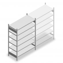 Legbordstelling Heavy Duty 2000x1300x600mm (hxbxd) 6 niveaus 150 kg beginsectie