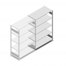 Legbordstelling Heavy Duty 2000x1300x600 mm (hxbxd) 5 niveaus 250 kg aanbouwsectie 