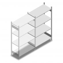 Legbordstelling Heavy Duty 2000x1000x500mm (hxbxd) 4 niveaus 150 kg aanbouwsectie