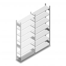 Legbordstelling Heavy Duty 2500x1000x300mm (hxbxd) 7 niveaus 150 kg aanbouwsectie