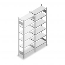 Legbordstelling Heavy Duty 2000x750x300mm (hxbxd) 6 niveaus 150 kg aanbouwsectie