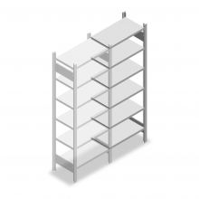 Legbordstelling Heavy Duty 2000x750x400mm (hxbxd) 6 niveaus 150 kg aanbouwsectie