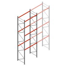 Palletstelling AR T2 6000x1850x1100mm (hxbxd) 3 niveaus 2530kg/niv beginsectie met voorgemonteerde frames
