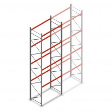 Palletstelling AR T2 6000x1850x1100mm (hxbxd) 4 niveaus 2530kg/niv beginsectie met voorgemonteerde frames