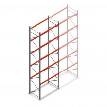 Palletstelling AR T2 6000x1850x1100mm (hxbxd) 5 niveaus 2530kg/niv beginsectie met voorgemonteerde frames
