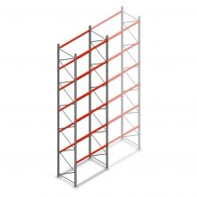 Palletstelling AR T2 7000x1850x1100mm (hxbxd) 6 niveaus 2530kg/niv beginsectie