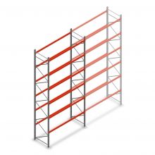 Palletstelling AR T2 6000x2700x1100mm (hxbxd) 6 niveaus 1820kg/niv beginsectie met voorgemonteerde frames