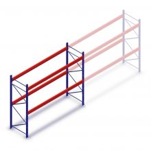 Gebruikte Esmena palletstelling 2700x2700x1100mm (hxbxd) 2 niveaus beginsectie