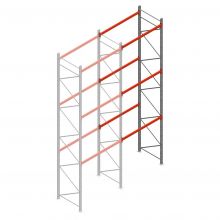 Palletstelling AR T2 6000x1850x1100mm (hxbxd) 3 niveaus 2530kg/niv aanbouwsectie