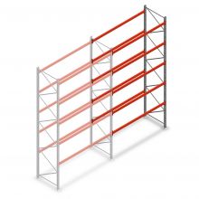 Palletstelling AR T2 5000x2700x1100mm (hxbxd) 5 niveaus 1820kg/niv aanbouwsectie met voorgemonteerde frames