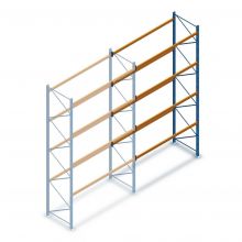 Gebruikte Esmena palletstelling 5550x2700x1100 mm (hxbxd) 4 niveaus aanbouwsectie