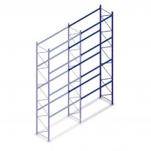 Gebruikte Stow palletstelling 5500x2700x1100mm (hxbxd) 4 niveaus aanbouwsectie
