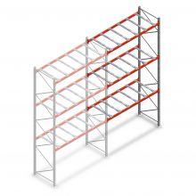 Deels gebruikte AR T2 palletstelling 5000x2700x900 mm (hxbxd) 3 niveaus aanbouwsectie