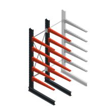Medium draagarmstelling BR enkelzijdig 2500x750x1000mm (hxbxd) 5 niveaus beginsectie 175/arm