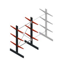 Medium draagarmstelling BR enkelzijdig 2500x1500x600mm (hxbxd) 3 niveaus beginsectie 290/arm