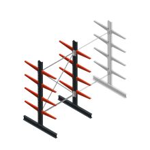 Medium draagarmstelling BR enkelzijdig 2500x1500x600mm (hxbxd) 4 niveaus beginsectie 290/arm