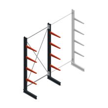 Medium draagarmstelling BR enkelzijdig 3000x1500x600mm (hxbxd) 4 niveaus beginsectie 290/arm