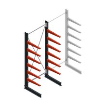 Medium draagarmstelling BR enkelzijdig 3000x1250x800mm (hxbxd) 6 niveaus beginsectie 340/arm
