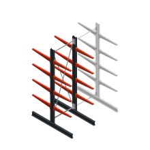 Medium draagarmstelling BR enkelzijdig 3000x1000x800mm (hxbxd) 4 niveaus beginsectie 220/arm