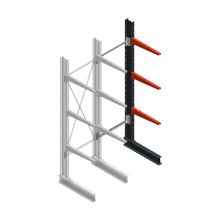 Medium draagarmstelling BR enkelzijdig 2500x750x600mm (hxbxd) 3 niveaus aanbouwsectie 290/arm