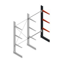 Medium draagarmstelling BR enkelzijdig 2500x1250x600mm (hxbxd) 3 niveaus aanbouwsectie 290/arm