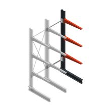 Medium draagarmstelling BR enkelzijdig 2500x750x800mm (hxbxd) 3 niveaus aanbouwsectie 220/arm