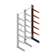Medium draagarmstelling BR enkelzijdig 3000x750x600mm (hxbxd) 5 niveaus aanbouwsectie 290/arm