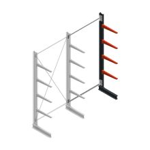 Medium draagarmstelling BR enkelzijdig 3000x1500x600mm (hxbxd) 4 niveaus aanbouwsectie 290/arm