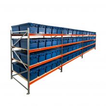 Voordeelrij bakkenkast AR 2000x6950x1200 mm (hxbxd) 4 niveaus met 120 distributiebakken