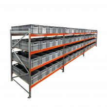 Voordeelrij bakkenkast AR 2000x6950x1200 mm (hxbxd) 4 niveaus met 120 euronormbakken