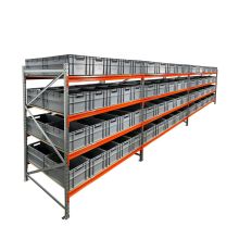 Voordeelrij bakkenkast AR 2000x6950x1200 mm (hxbxd) 4 niveaus met 120 euronormbakken