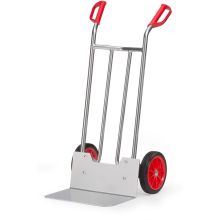 Aluminium steekwagen 150 kg 1150 mm met rubberbanden, extra grote schep