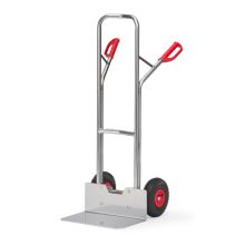 Aluminium steekwagen 200 kg 1300 mm met luchtbanden, extra grote schep
